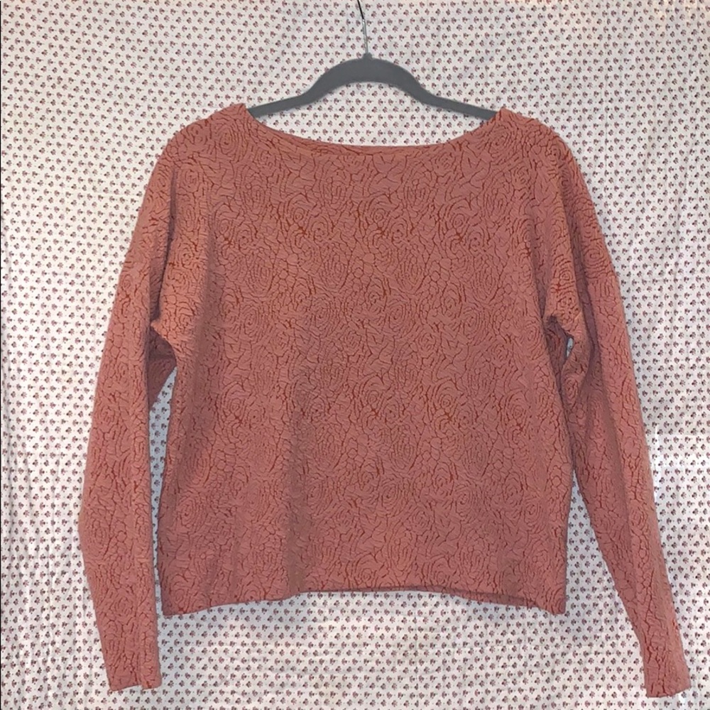 Textured blush sweater